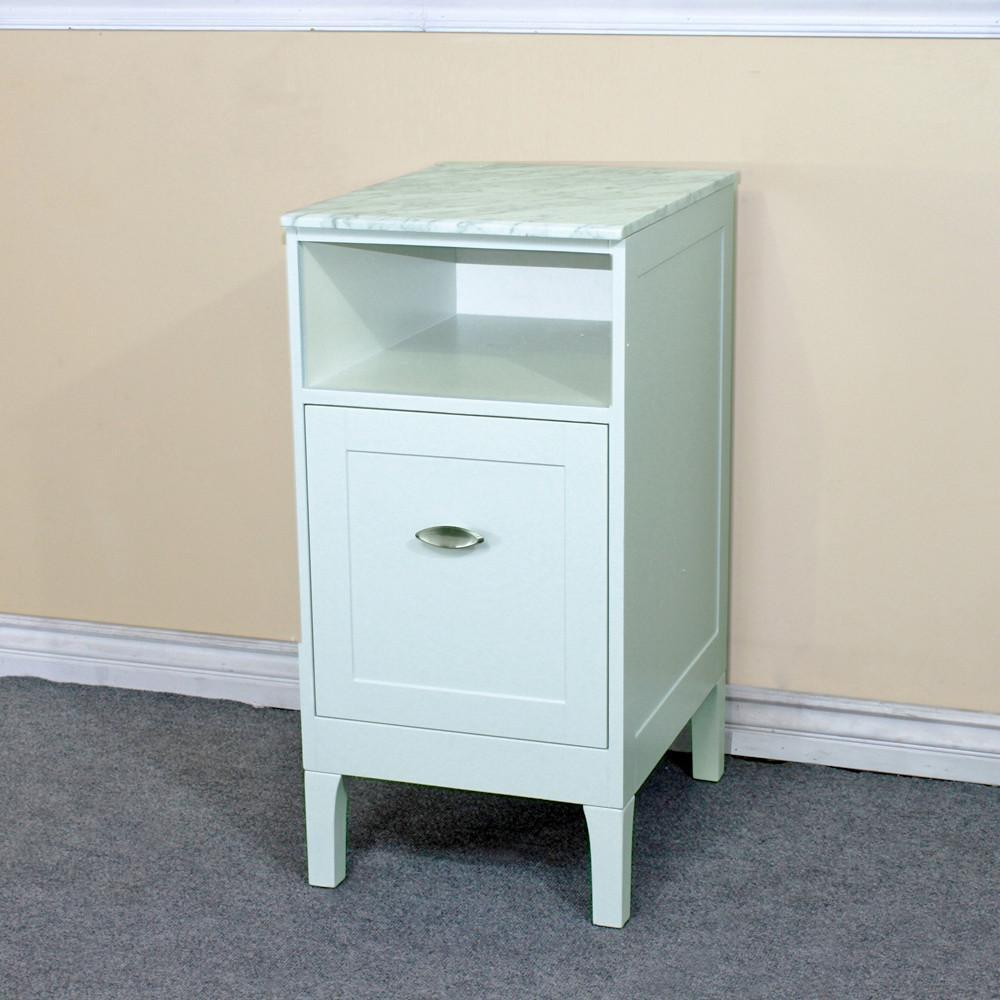 Bellaterra 16" White Wooden Side Cabinet