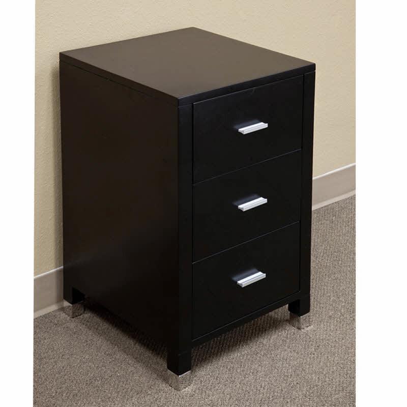 Bellaterra 17"W x 28"H Chest Drawer Unit, Black, Solid Birch Wood
