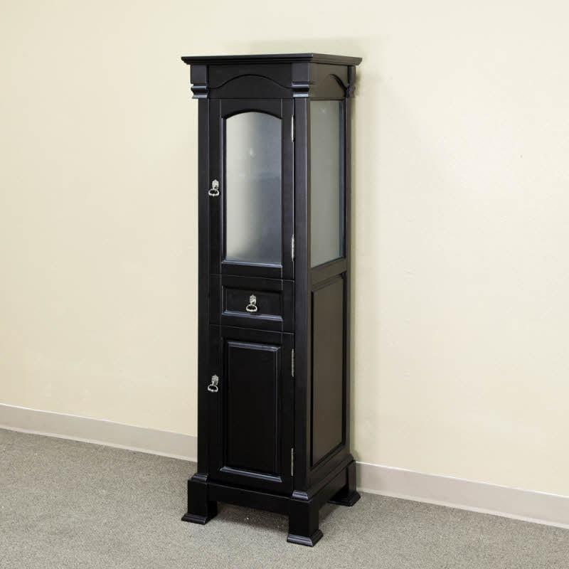 Bellaterra 65"H Linen Cabinet, Solid Wood, Espresso