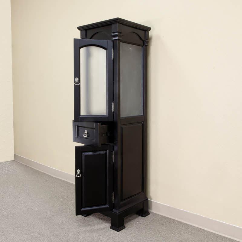 Bellaterra 65"H Linen Cabinet, Solid Wood, Espresso