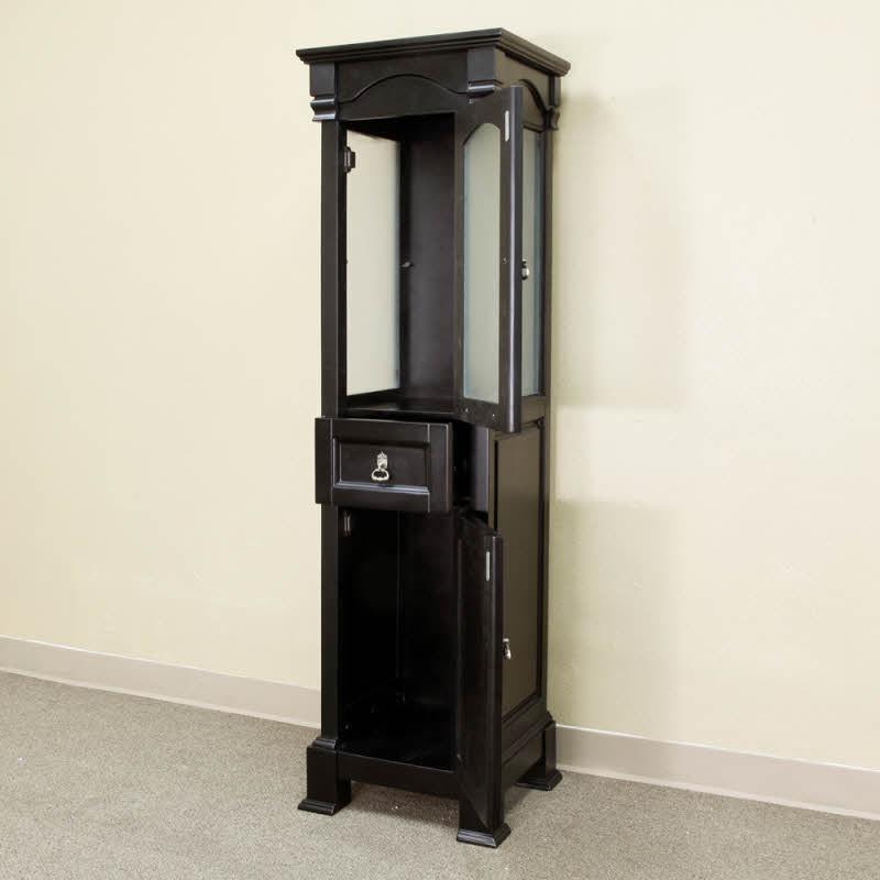 Bellaterra 65&quot;H Linen Cabinet, Solid Wood, Espresso