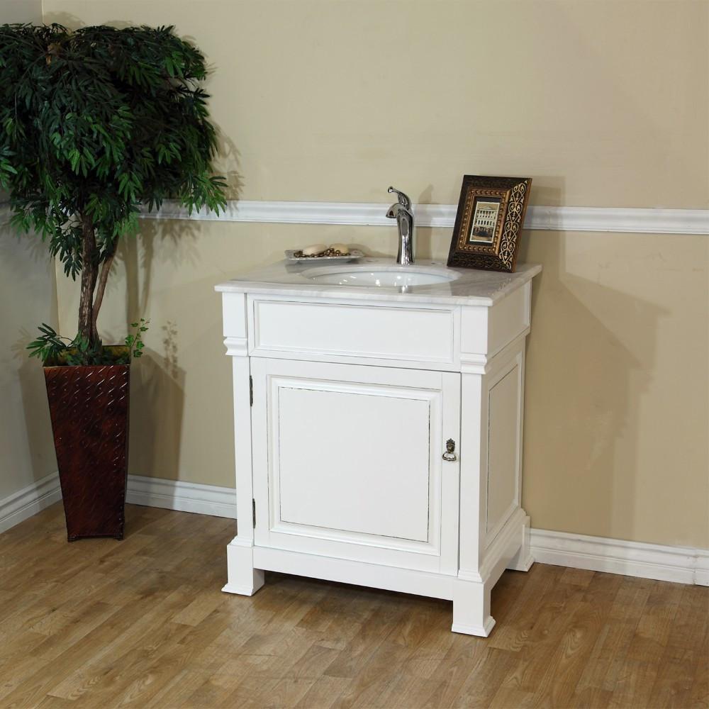 bellaterra 30 single sink vanity in wood white 205030 wh