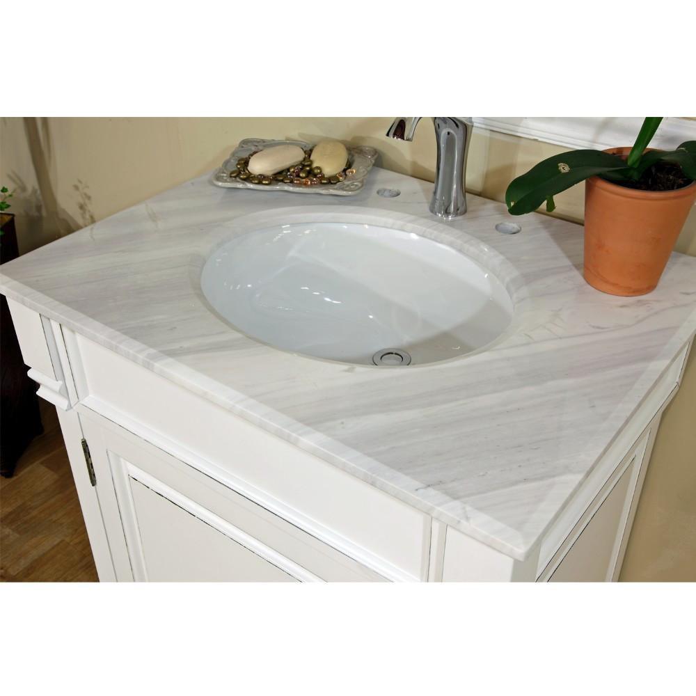 bellaterra 30 single sink vanity in wood white 205030 wh