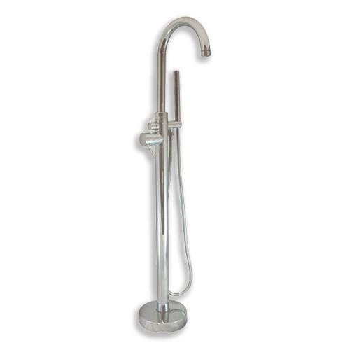 Cast Iron Double Clawfoot Tub 67", Standing Tub Filler Shower Package