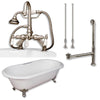 Cast Iron Double Clawfoot Tub 60&quot;, Telephone Faucet Package