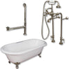 Cast Iron Double Ended Clawfoot Tub 67&quot; Complete Package