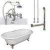 Cast Iron Double Ended Clawfoot Tub 67&quot; with Complete Package