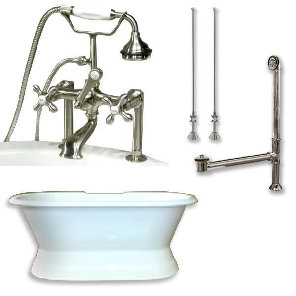 Cast Iron Double Slipper Tub 71" with Telephone Faucet Package
