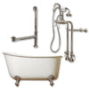 Cast Iron Swedish Slipper Tub 54&quot;, Standing Faucet Shower Package