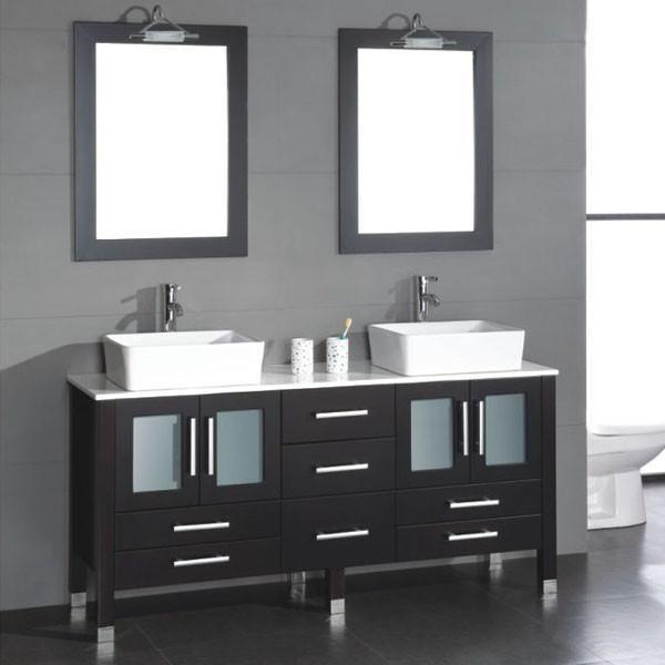 cambridge 71 inch solid wood double bathroom vanity set with chrome faucets 8119xl