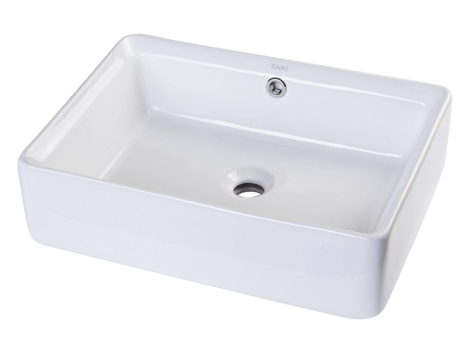 EAGO BA131  20" RECTANGULAR CERAMIC ABOVE MOUNT BASIN VESSEL SINK