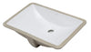 EAGO BC227 White Ceramic 22&quot;x15&quot; Undermount Rectangular Bathroom Sink