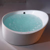 EAGO AM2130  66&quot; Round Free Standing Acrylic Air Bubble Bathtub