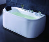EAGO LK1103-R White Acrylic 5&#39; Soaking Tub with Fixtures
