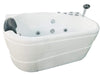 EAGO AM175-R  5&#39; White Acrylic Corner Whirlpool Bathtub - Drain on Right