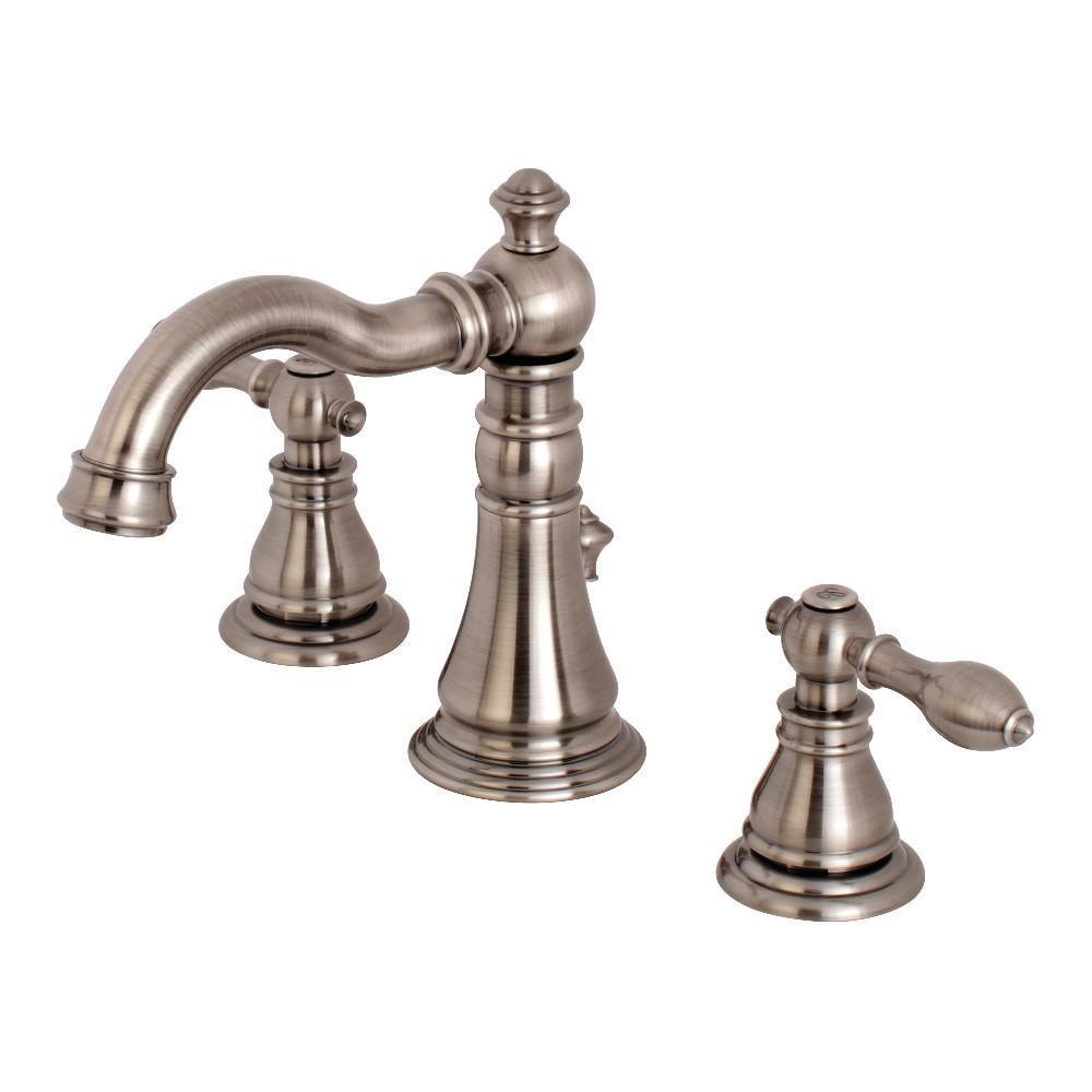 Fauceture American Classic Widespread Bathroom Faucet Black Stainless
