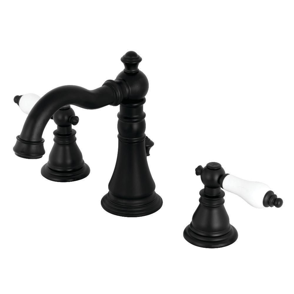 Fauceture American Patriot Widespread Bathroom Faucet Matte Black
