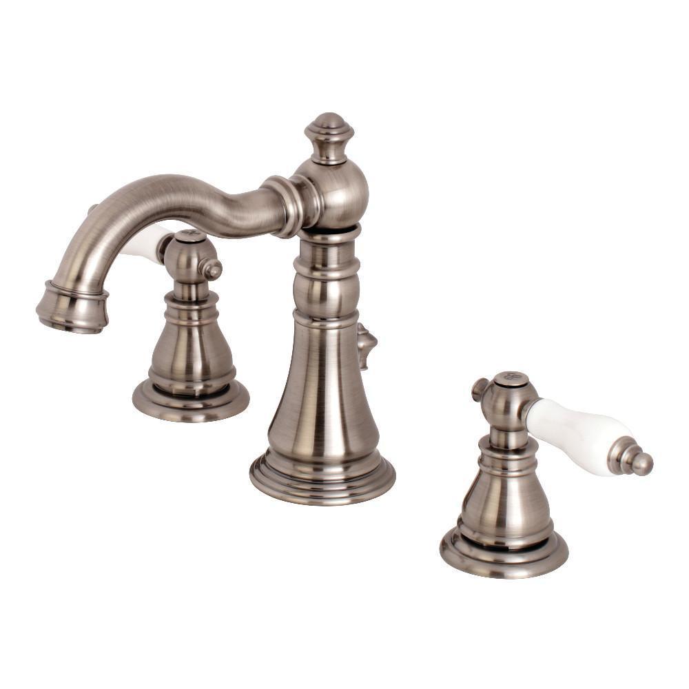 Fauceture American Patriot Widespread Bathroom Faucet Black Stainless