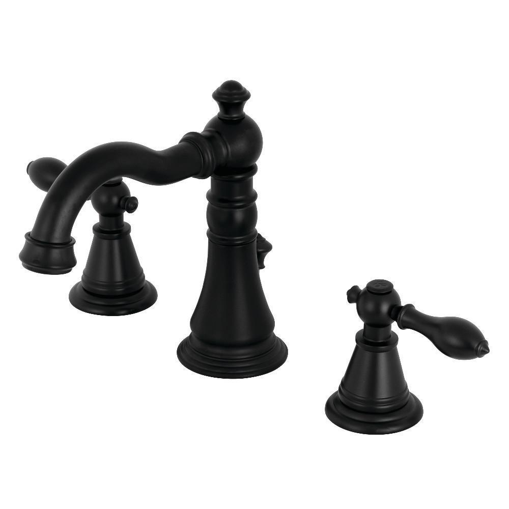 Fauceture English Classic Widespread Bathroom Faucet Matte Black