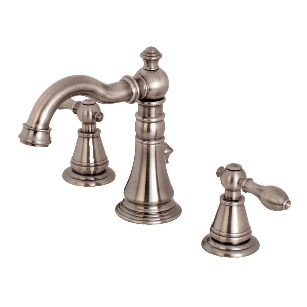 Fauceture English Classic Widespread Bathroom Faucet Black Stainless