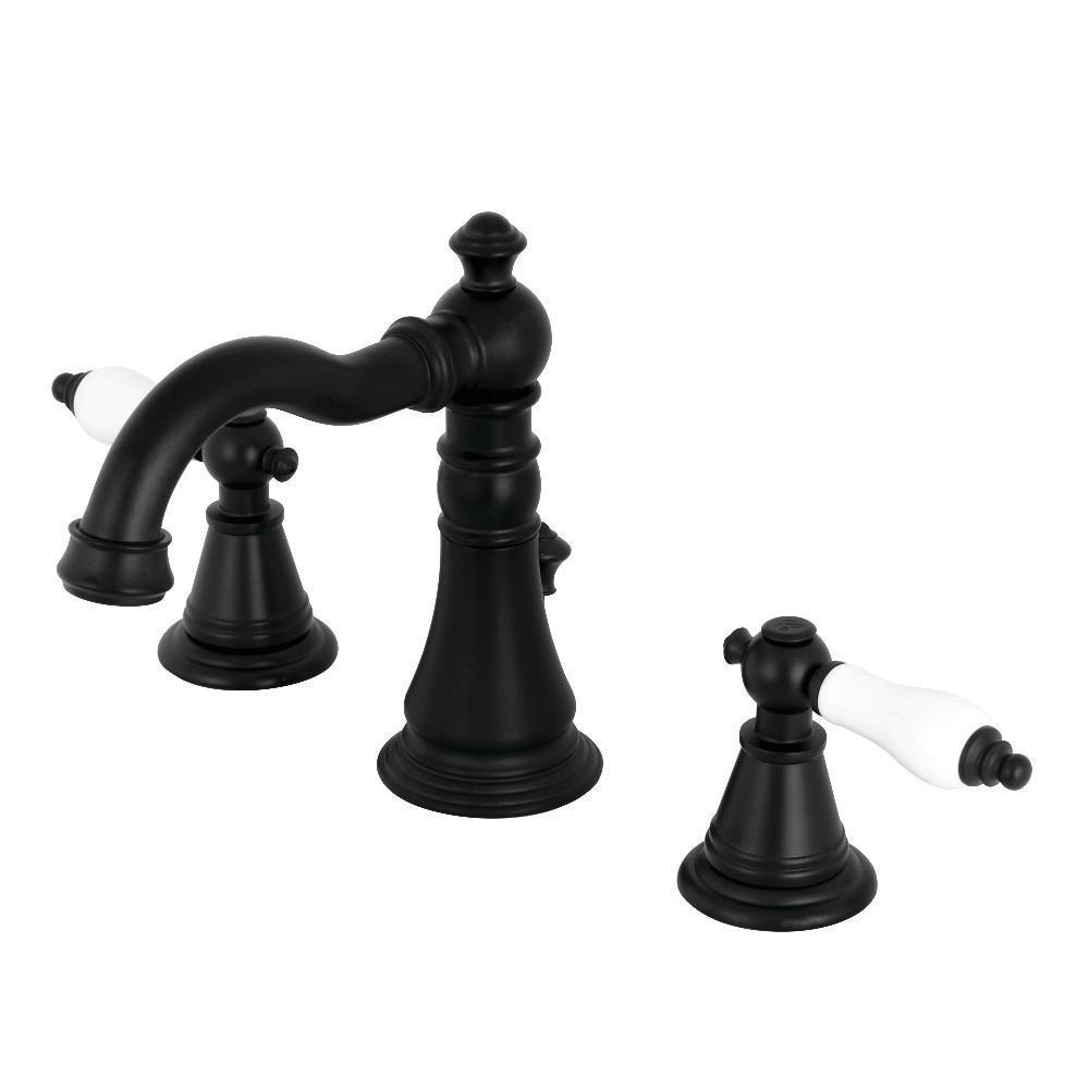 Fauceture English Classic Widespread Bathroom Faucet Matte Black