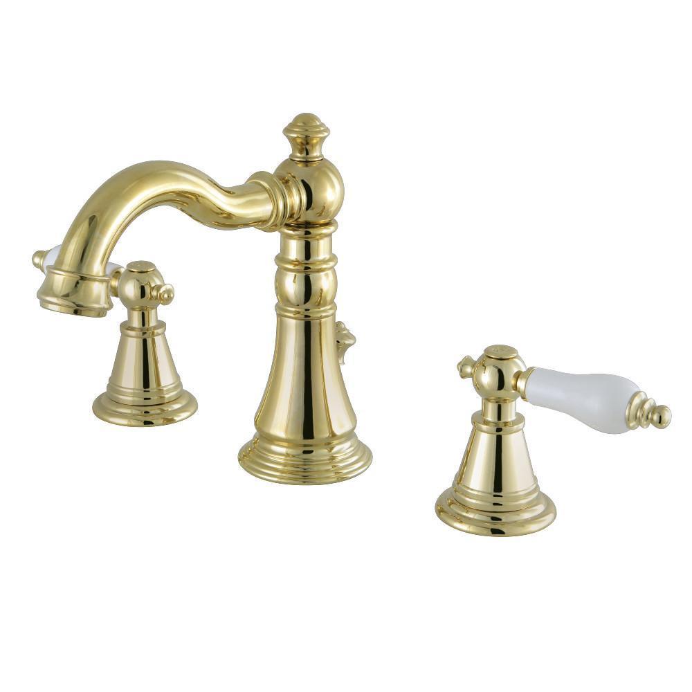 Fauceture English Classic Widespread Bathroom Faucet Polished Brass
