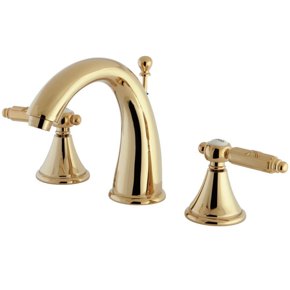 Fauceture Georgian Widespread Bathroom Faucet Polished Brass