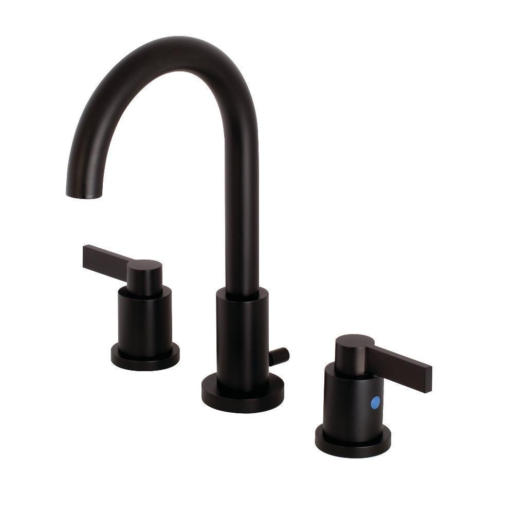 Fauceture NuvoFusion Widespread Bathroom Faucet Matte Black
