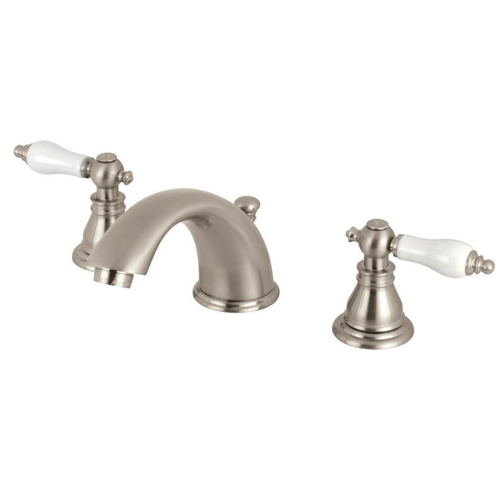 Kingston Brass American Patriot Widespread Bathroom Faucet Brushed Nickel