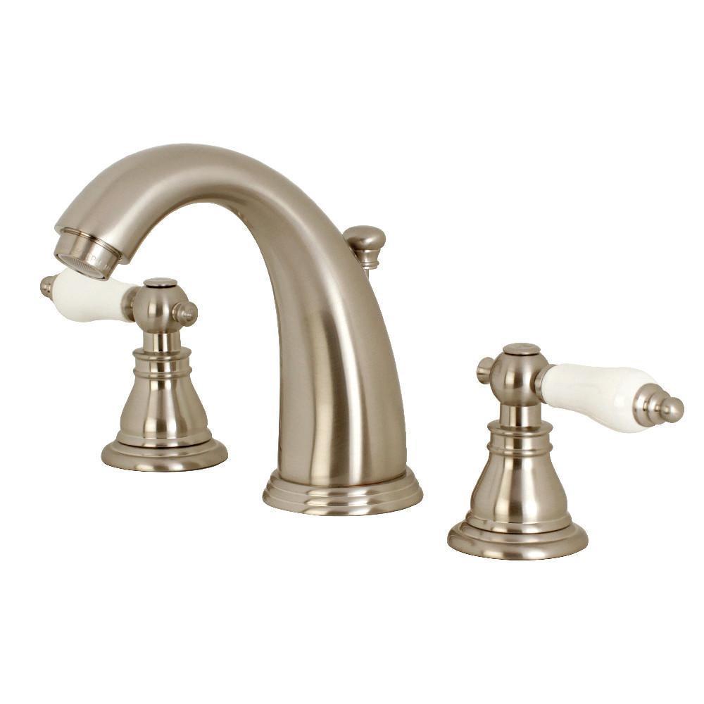 Kingston Brass American Patriot Widespread Bathroom Faucet Brushed Nickel