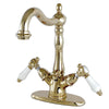 Kingston Brass Bel-Air 4&quot; Centerset Bathroom Faucet Polished Brass