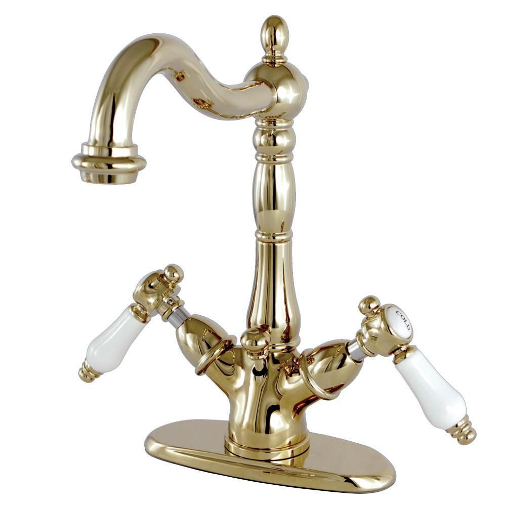 Kingston Brass Bel-Air 4" Centerset Bathroom Faucet Polished Brass