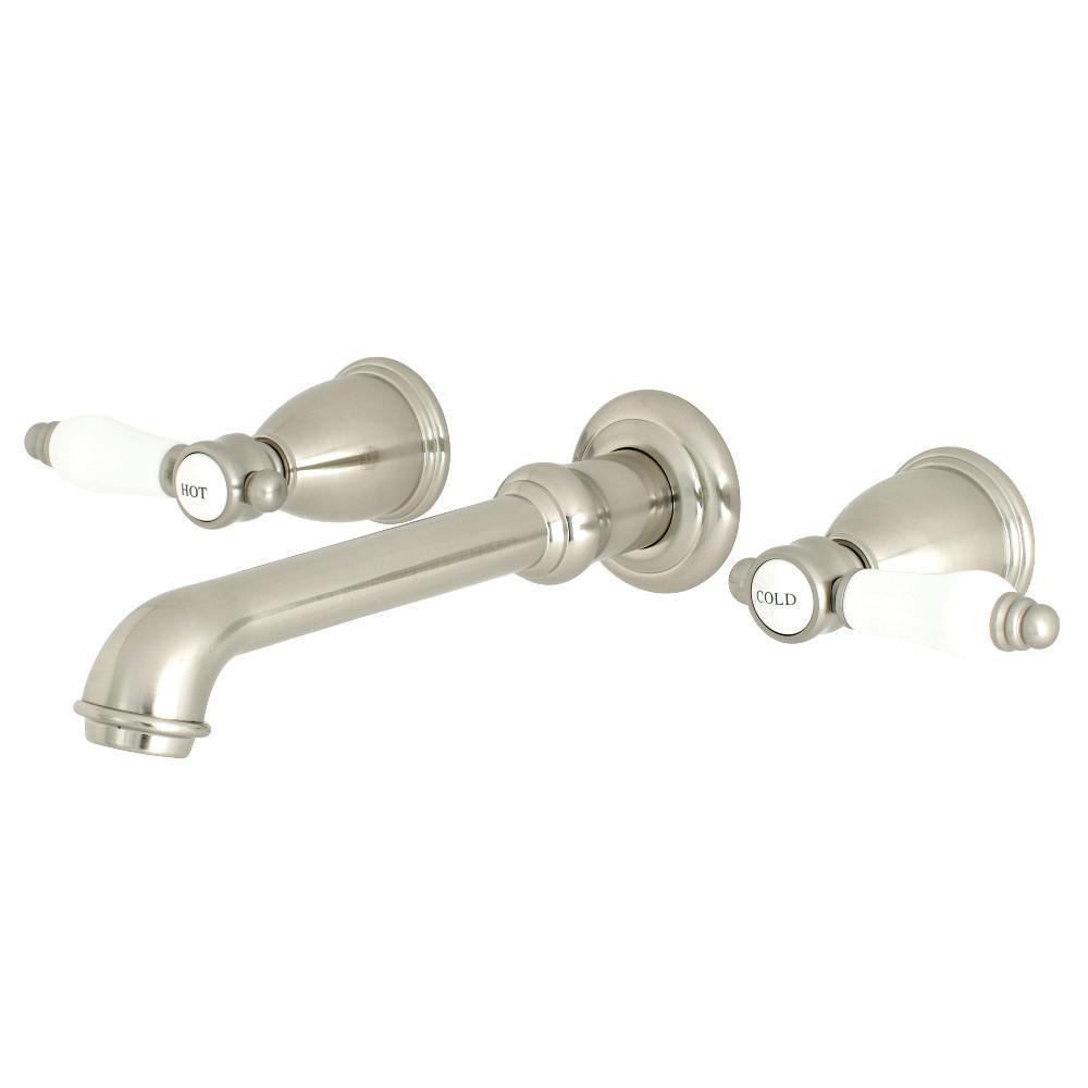 Kingston Brass Bel-Air Wall-Mount Bathroom Faucet Brushed Nickel