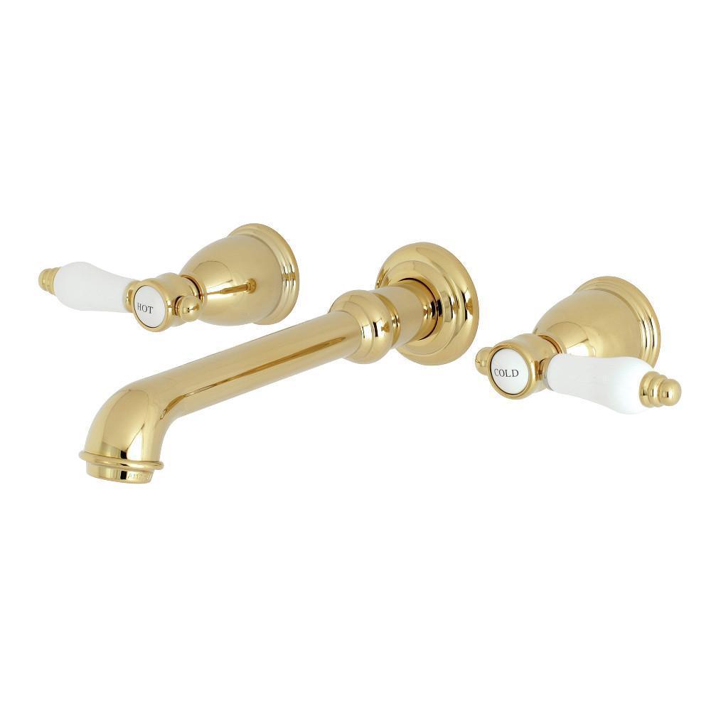 Kingston Brass Bel-Air Wall-Mount Bathroom Faucet Polished Brass