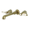 Kingston Brass Bel-Air Wall-Mount Bathroom Faucet Satin Brass