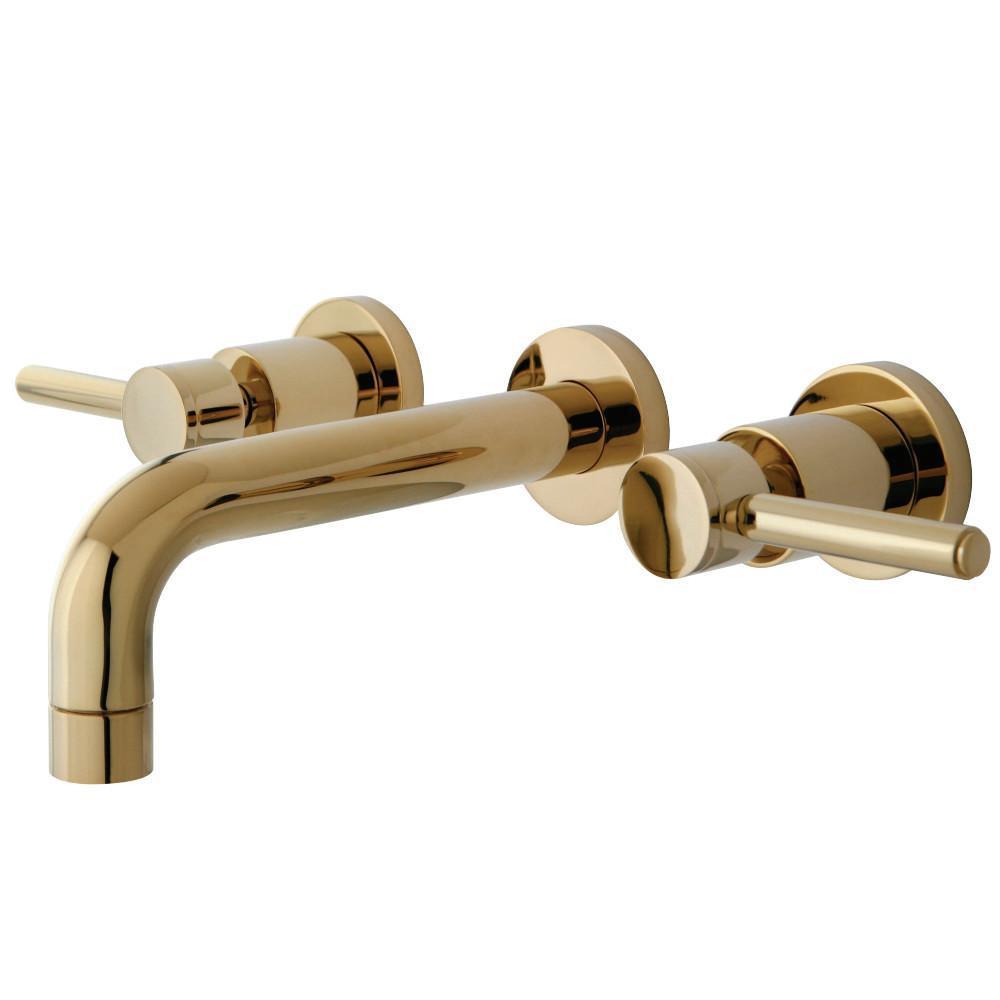 Kingston Brass Concord Wall-Mount Bathroom Faucet Polished Brass