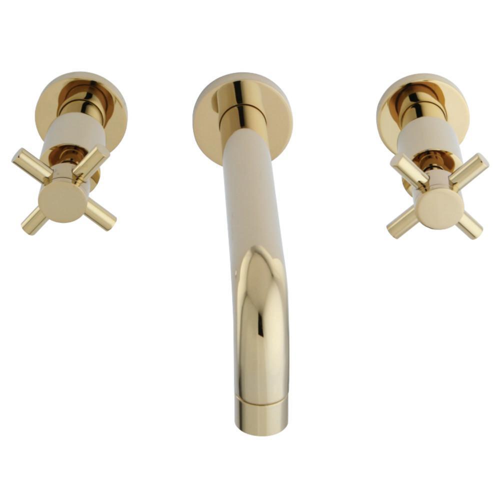 Kingston Brass Concord Wall-Mount Bathroom Faucet Polished Brass