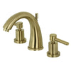 Kingston Brass Concord Widespread Bathroom Faucet Satin Brass