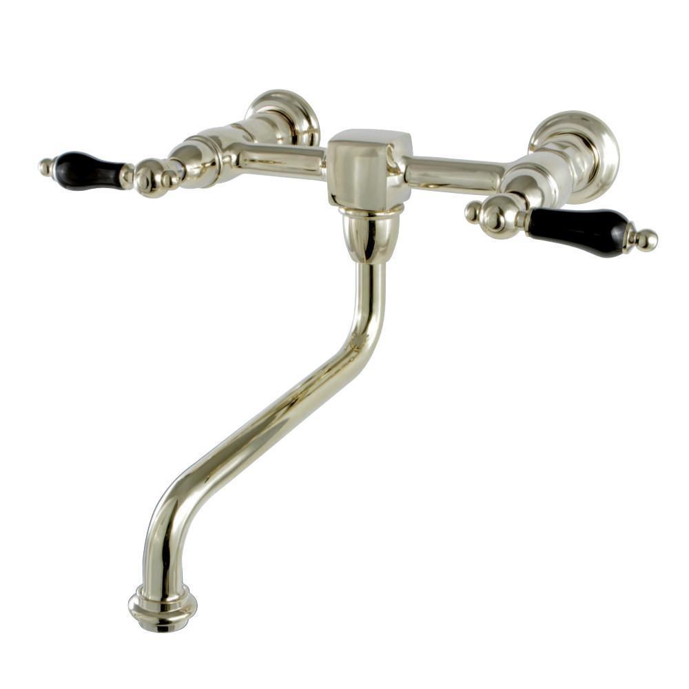 Kingston Brass Duchess Wall-Mount Bathroom Faucet Polished Brass