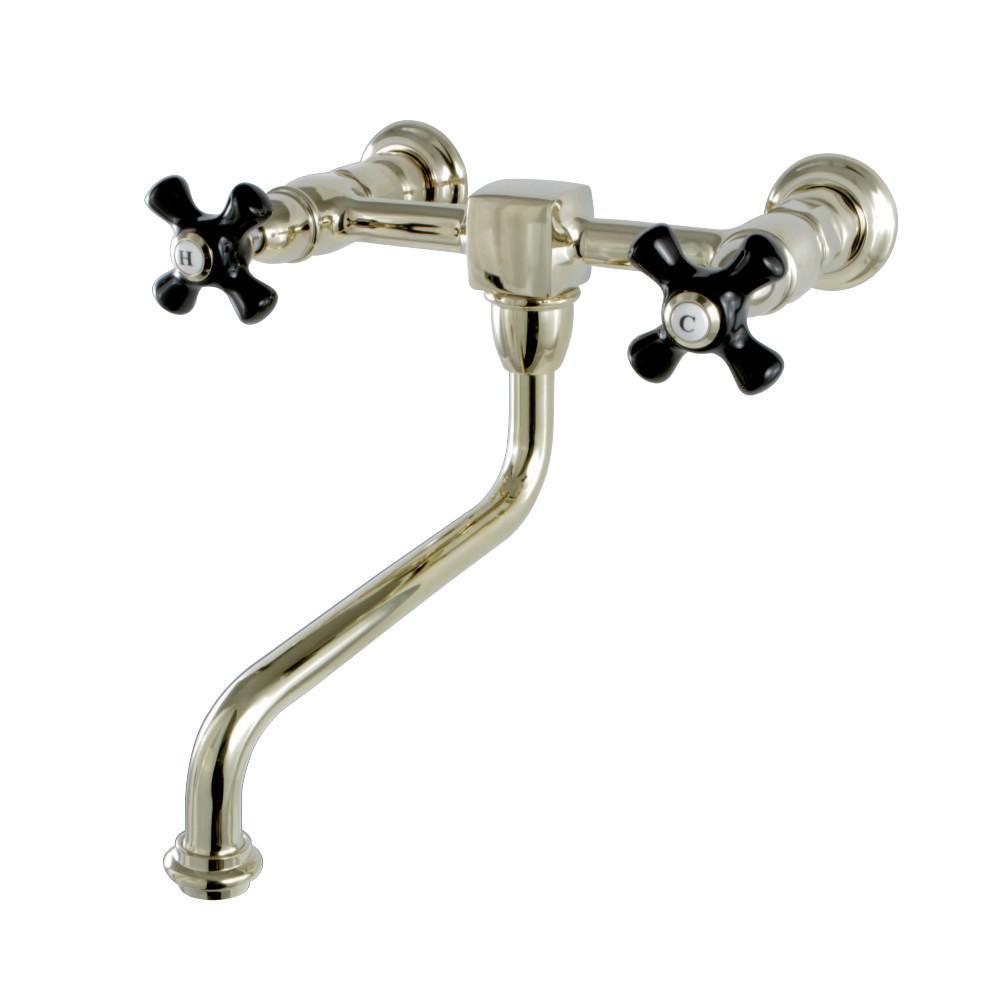 Kingston Brass Duchess Wall-Mount Bathroom Faucet Polished Brass