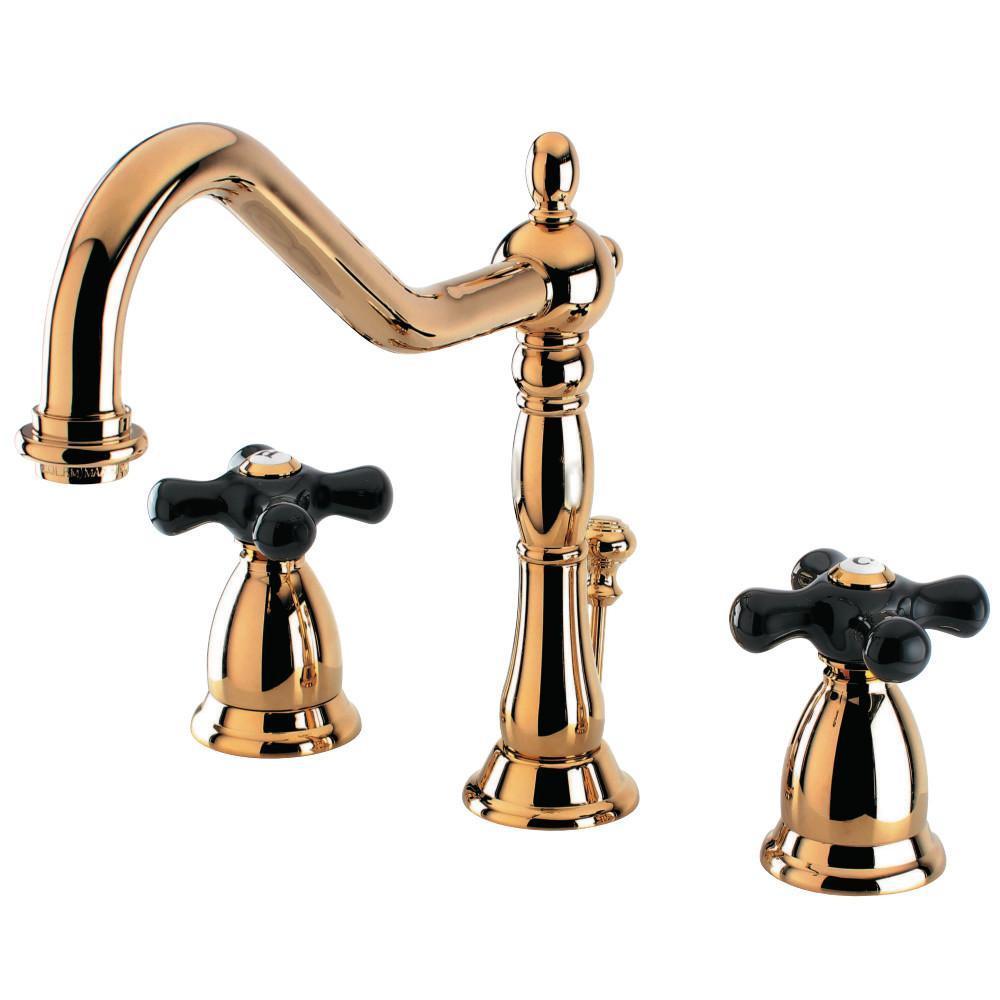 Kingston Brass Duchess Widespread Bathroom Faucet Polished Brass
