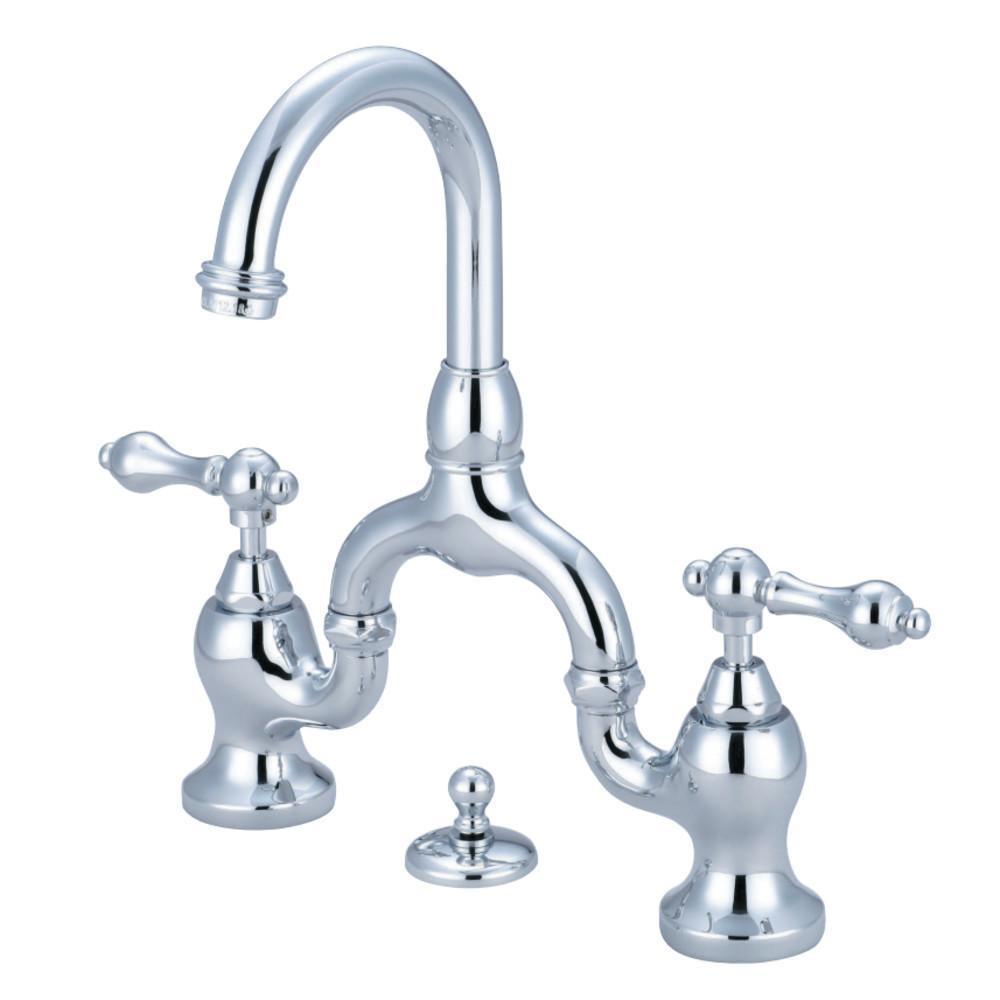 Kingston Brass English Country Bridge Bathroom Faucet Polished Chrome