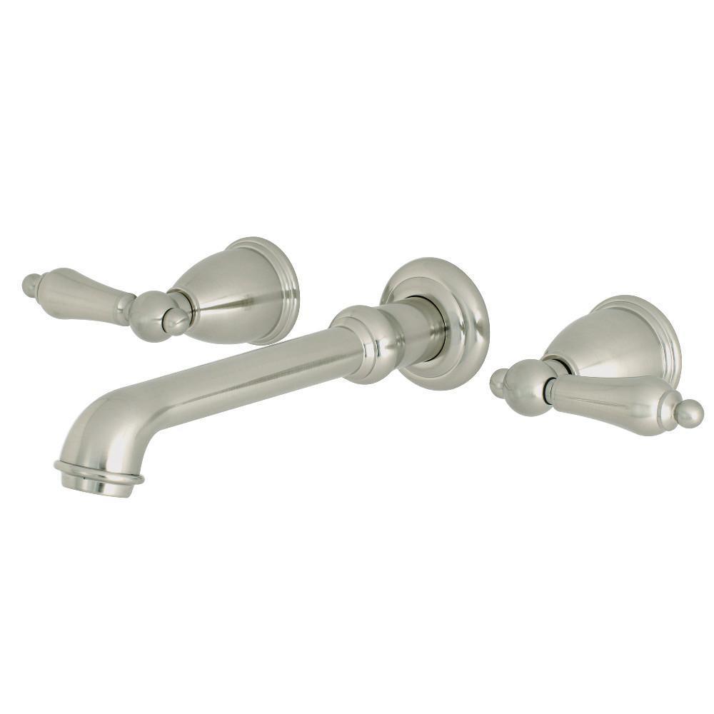 Kingston Brass English Country Wall-Mount Bathroom Faucet Brushed Nickel