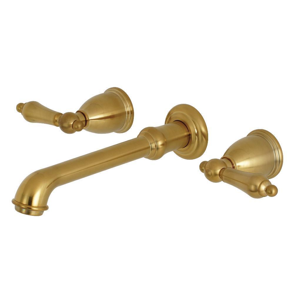 Kingston Brass English Country Wall-Mount Bathroom Faucet Satin Brass