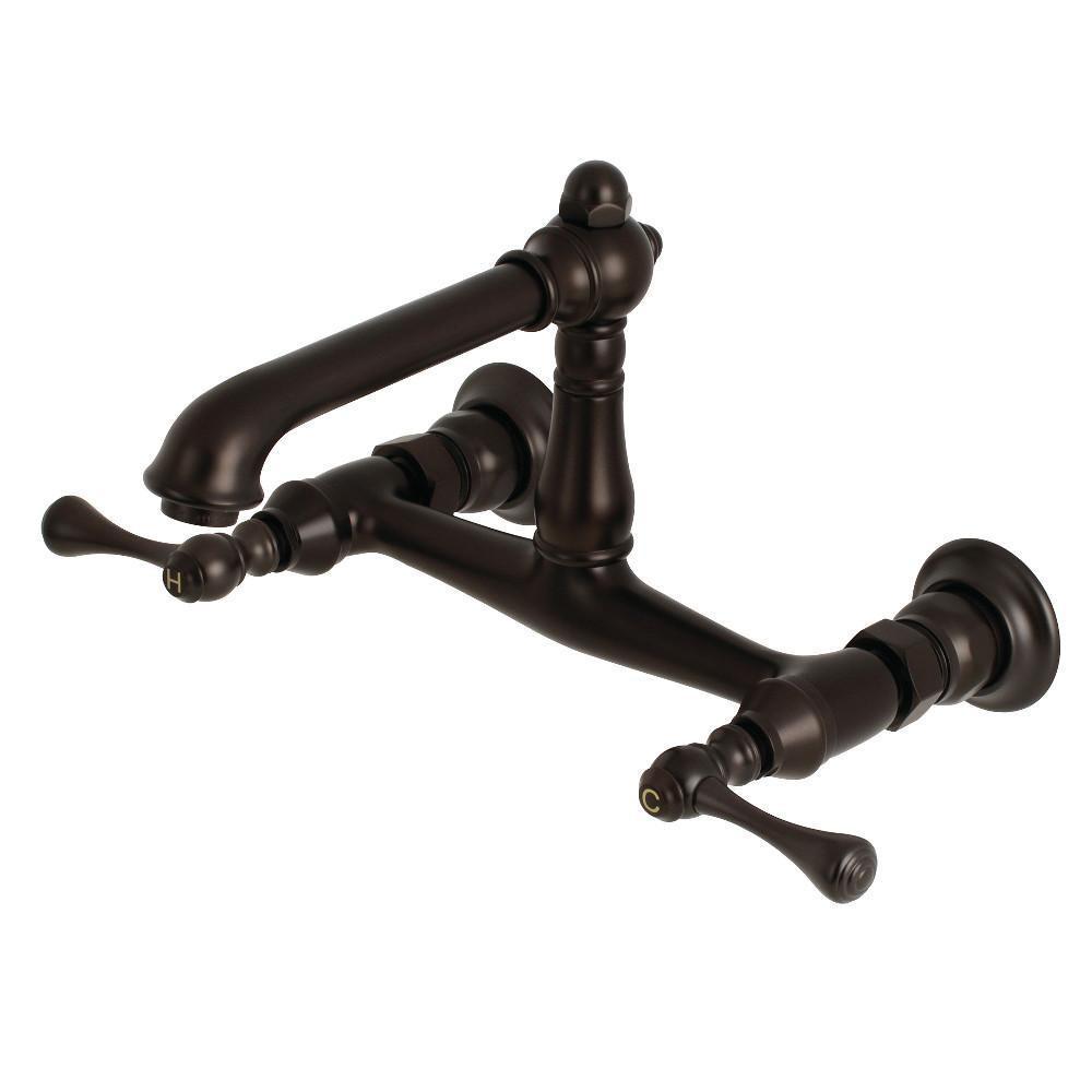 Kingston Brass English Country Wall-Mount Bathroom Faucet Oil Rubbed Bronze