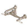 Kingston Brass English Country Wall-Mount Bathroom Faucet Brushed Nickel