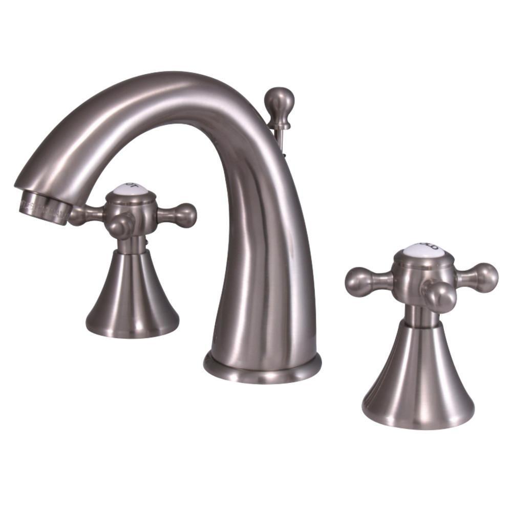 Kingston Brass English Country Widespread Bathroom Faucet Brushed Nickel