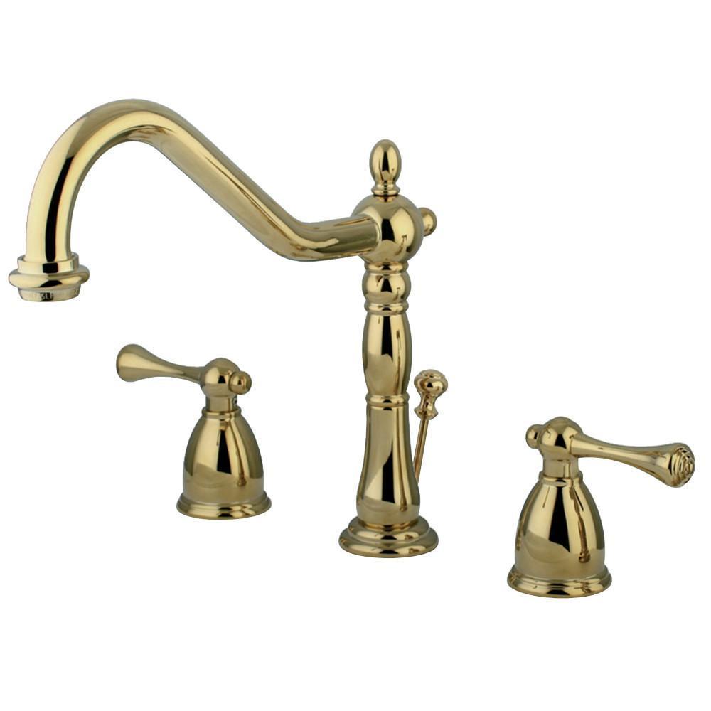 Kingston Brass English Vintage Widespread Bathroom Faucet Polished Brass