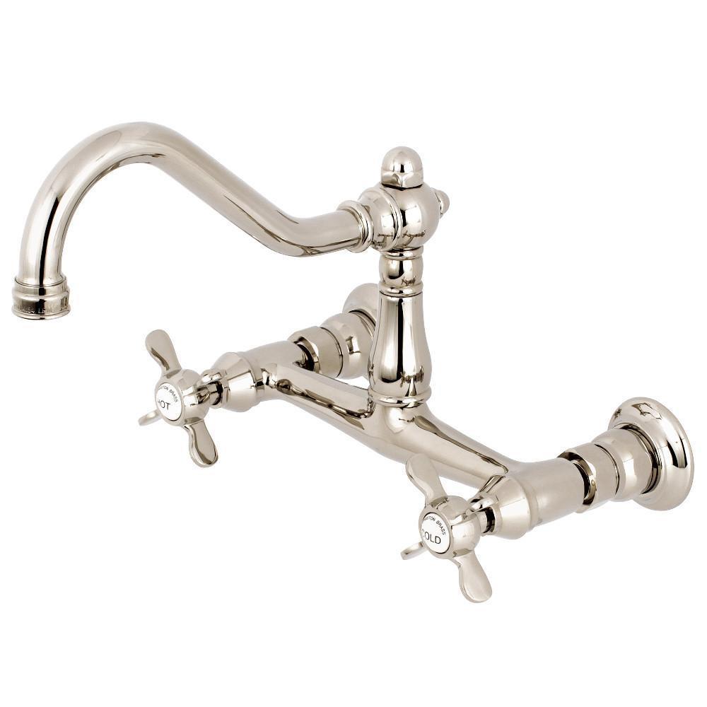 Kingston Brass Essex Wall-Mount Bathroom Faucet Polished Nickel