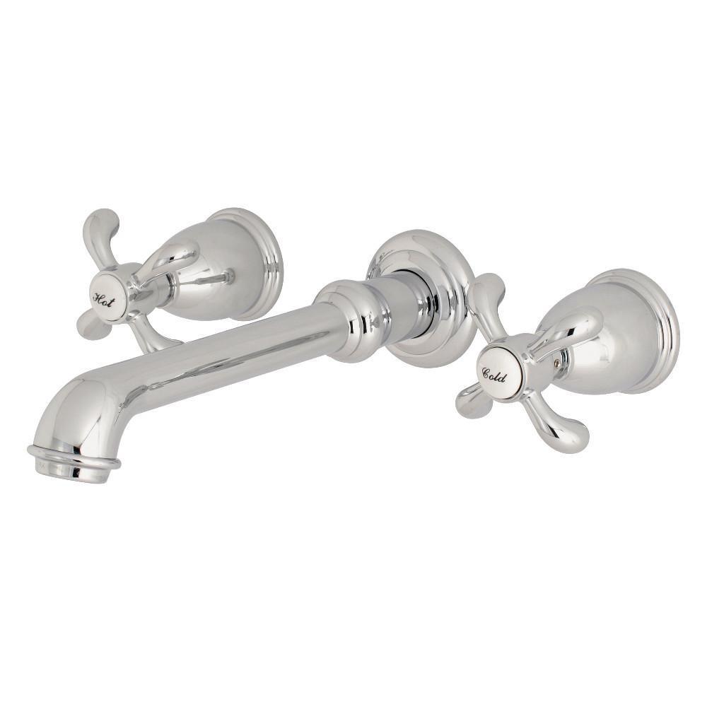 Kingston Brass French Country Wall-Mount Bathroom Faucet Polished Chrome